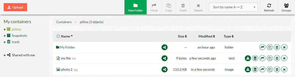 userguide pithos_create_folder_png